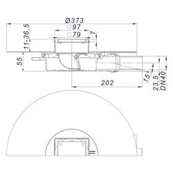 Dallmer DallDrain Individual Plan OM Bodenablauf 100x100mm, DN 40, mit Kugelgelenk, ABS... DALLMER-517760 4001636517760 (Abb. 1)
