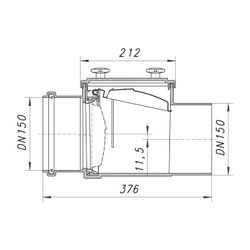 Dallmer Rückstauverschluss Stausafe E DN 150... DALLMER-661098 4001636661098 (Abb. 1)