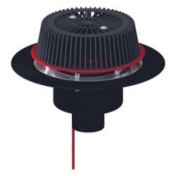 Dallmer SuperDrain Notablauf 62 H, Schraubflansch, beheizt, DN 70, PP, 671615... DALLMER-671615 4001636671615 (Abb. 1)