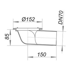 Dallmer Balkonablaufgehäuse 83 KF DN 70... DALLMER-830340 4001636830340 (Abb. 1)