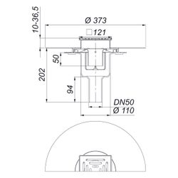 Dallmer DallDrain Select senkrecht OM Bodenablauf 120x120mm, DN 50, ABS/PP/Edelstahl, 5... DALLMER-517661 4001636517661 (Abb. 1)