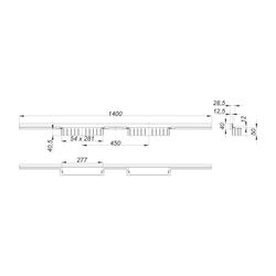 Dallmer CeraWall Individual N Duo Duschrinne 1400mm... DALLMER-536327 4001636536327 (Abb. 1)