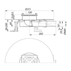 Dallmer DallDrain Select Plan Bodenablauf 120x120mm DN 40... DALLMER-517104 4001636517104 (Abb. 1)