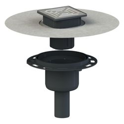 Dallmer DallDrain Select senkrecht OM Bodenablauf 120x120mm, DN 50, ABS/PP/Edelstahl, 5... DALLMER-517661 4001636517661 (Abb. 1)