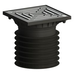 Dallmer Pronto K Bodenablauf verschraubt 120x120mm, DN 100, PP/Edelstahl, 700391... DALLMER-700391 4001636700391 (Abb. 1)