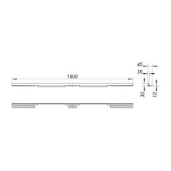 Dallmer CeraWall Individual Duo Duschrinne 1800mm... DALLMER-536075 4001636536075 (Abb. 1)