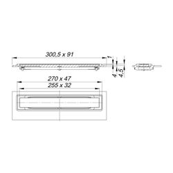 Dallmer CeraFrame Liquid waagerecht Duschrinne 270x47mm... DALLMER-537393 4001636537393 (Abb. 1)