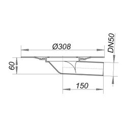 Dallmer Balkonablaufgehäuse 83 FPO-PP DN 50... DALLMER-837028 4001636837028 (Abb. 1)