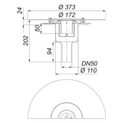 Dallmer DallDrain Ablaufgehäuse senkrecht, DN 50/100, PP, 517234... DALLMER-517234 4001636517234 (Abb. 1)