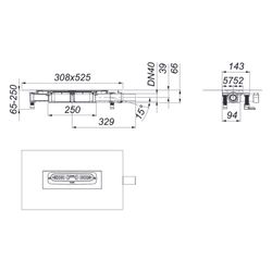 Dallmer DallFlex Plan Ablaufgehäuse DN 40, für Duschrinnen CeraFloor, CeraWall, CeraFra... DALLMER-539014 4001636539014 (Abb. 1)
