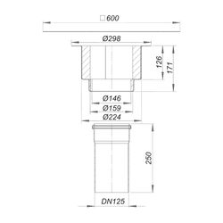 Dallmer Brandschutzelement 10 Stahltrapez DN 125... DALLMER-515155 4001636515155 (Abb. 1)