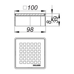 Dallmer DallDrain Select Quadra Aufsatz 100x100mm... DALLMER-517401 4001636517401 (Abb. 1)