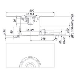 Dallmer Orio DallBox Ablaufgehäuse DN 50, Höhe 80-250mm, 161536... DALLMER-161536 4001636161536 (Abb. 1)