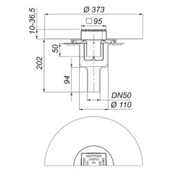 Dallmer DallDrain Pure senkrecht OM Bodenablauf 100x100mm, DN 50, ABS/PP/Edelstahl, 517... DALLMER-517685 4001636517685 (Abb. 1)