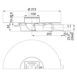 Dallmer DallDrain Select Plan OM Bodenablauf 100x100mm, DN 40, mit Kugelgelenk, ABS/PP/... DALLMER-517593 4001636517593 (Abb. 1)