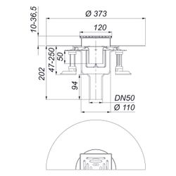 Dallmer DallDrain Select senkrecht Bodenablauf 120x120mm, DN 50/100, ABS/PP/Edelstahl, ... DALLMER-517159 4001636517159 (Abb. 1)