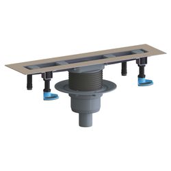 Dallmer CeraLine senkrecht F Duschrinne 700mm, DN 50, PP/Edelstahl, 521620... DALLMER-521620 4001636521620 (Abb. 1)