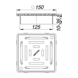 Dallmer DallDrain Select Aufsatz Rost verschraubt 150x150mm... DALLMER-517470 4001636517470 (Abb. 1)