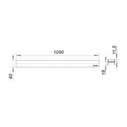 Dallmer CeraLine Individual Abdeckung 1100mm... DALLMER-520784 4001636520784 (Abb. 1)