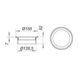 Dallmer V Aufsatzrahmen  d. 155mm... DALLMER-503039 4001636503039 (Abb. 1)