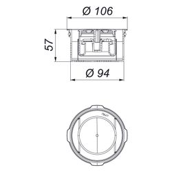 Dallmer Primus Geruchsverschluss 30mm für Aufsätze 120x120mm, PP, 494993... DALLMER-494993 4001636494993 (Abb. 1)