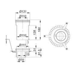 Dallmer Brandschutz-Rohbauelement 11 DN 50... DALLMER-515308 4001636515308 (Abb. 1)