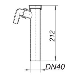 Dallmer Tauchrohr 010/1 210mm, 1 1/2" x DN 40... DALLMER-070210 4001636070210 (Abb. 1)