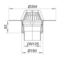 Dallmer Dachablauf 62 FPO-PP DN 125... DALLMER-621689 4001636621689 (Abb. 1)