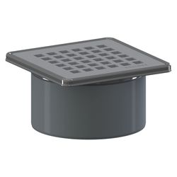 Dallmer Quadra CD 10/100 Aufsatz, Edelstahl, 400413... DALLMER-400413 4001636400413 (Abb. 1)