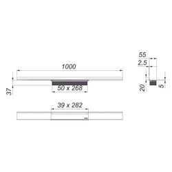Dallmer CeraWall Select Duschrinne 1000mm, Edelstahl matt, 535153... DALLMER-535153 4001636535153 (Abb. 1)