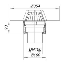 Dallmer Dachablauf 62 FPO-PP DN 100... DALLMER-621665 4001636621665 (Abb. 1)