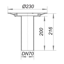 Dallmer Balkonablaufgehäuse 84 DN 70... DALLMER-831040 4001636831040 (Abb. 1)