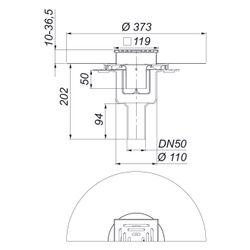 Dallmer DallDrain Pure senkrecht OM Bodenablauf 120x120mm, DN 50, ABS/PP/Edelstahl, 517... DALLMER-517692 4001636517692 (Abb. 1)