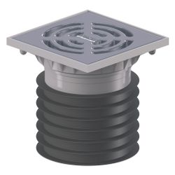Dallmer Pronto K Bodenablauf 120x120mm, DN 100, PP/Aluminium, 700339... DALLMER-700339 4001636700339 (Abb. 1)