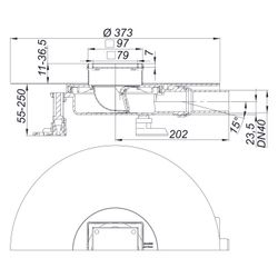 Dallmer DallDrain Individual Plan Bodenablauf 100x100mm, DN 40, mit Kugelgelenk, ABS/PP... DALLMER-517111 4001636517111 (Abb. 1)