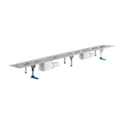 Dallmer CeraLine F Duo Duschrinne 1800mm, DN 50, mit Kugelgelenk, PP/Edelstahl, 524065... DALLMER-524065 4001636524065 (Abb. 1)