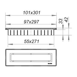 Dallmer CeraNiveau Duschrinne 300x100mm, Rotgold matt... DALLMER-511058 4001636511058 (Abb. 1)