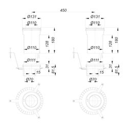 Dallmer Brandschutz-Rohbauelement 11 DUO DN 50... DALLMER-515315 4001636515315 (Abb. 1)