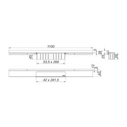 Dallmer CeraWall Select N Duschrinne 1100mm, Edelstahl poliert... DALLMER-536600 4001636536600 (Abb. 1)