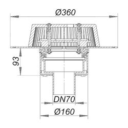 Dallmer SuperDrain Dachablauf 62 PVC, DN 70... DALLMER-671479 4001636671479 (Abb. 1)