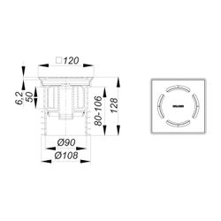 Dallmer Pronto Primus Bodenablauf 120x120mm DN 100... DALLMER-700032 4001636700032 (Abb. 1)