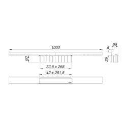Dallmer CeraWall Select Duschrinne 1000mm, Edelstahl matt... DALLMER-535153 4001636535153 (Abb. 1)