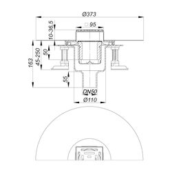 Dallmer DallDrain Pure senkrecht Bodenablauf 100x100mm DN 50/100... DALLMER-517128 4001636517128 (Abb. 1)