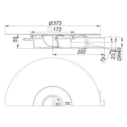 Dallmer DallDrain Plan Ablaufgehäuse DN 40, mit Kugelgelenk, PP, 517227... DALLMER-517227 4001636517227 (Abb. 1)