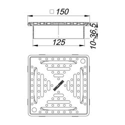 Dallmer DallDrain Select Aufsatz rutschhemmend RH 150x150mm... DALLMER-517456 4001636517456 (Abb. 1)