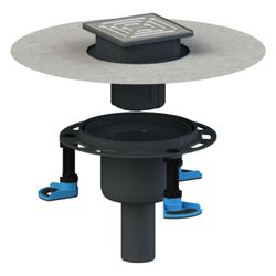 Dallmer DallDrain Select senkrecht Bodenablauf 120x120mm, DN 50/100, ABS/PP/Edelstahl, ... DALLMER-517159 4001636517159 (Abb. 1)