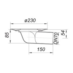 Dallmer Balkonablaufgehäuse 83 DN 70... DALLMER-830043 4001636830043 (Abb. 1)