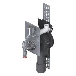 Dallmer Wandeinbau-Waschgeräte-Siphon 406 senkrecht lang, DN 40/50, PE, 130730... DALLMER-130730 4001636130730 (Abb. 1)