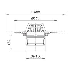 Dallmer Dachablauf 62 DallBit DN 150... DALLMER-622099 4001636622099 (Abb. 1)