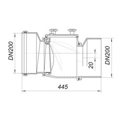 Dallmer Stausafe Rückstauverschluss E DN 200... DALLMER-660008 4001636660008 (Abb. 1)